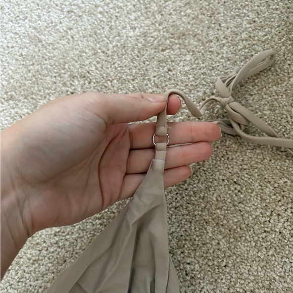 Beige Triangle Bikini Set - Picture 3 of 6